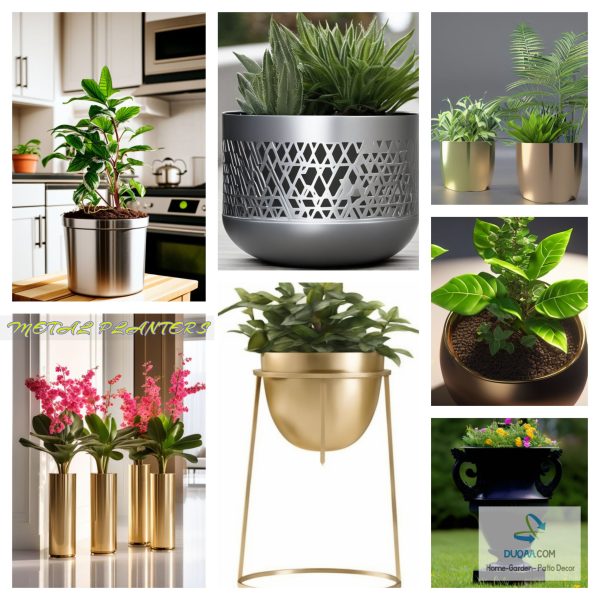 "Elevate Your Garden Decor With Our Stunning Metal Planters 🌿✨ #Planter #Metalcollection #Paintedpots"